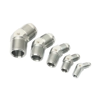 Male JIC Male NPTF 45 Grad Idrawliku Adapter Hose Fittings